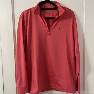 Vineyard Vines Men’s Performance Pullover Coral Small